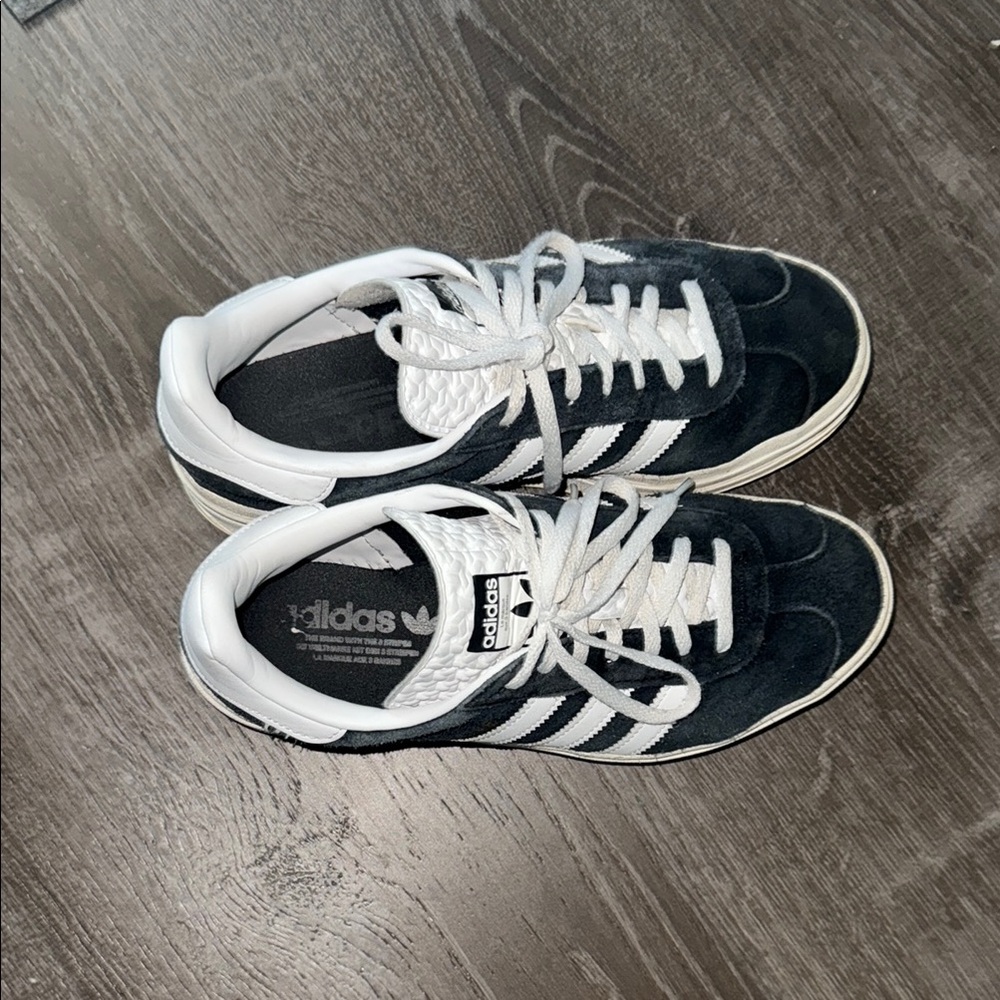 Adidas Gazelle Bold Black and White Trainers